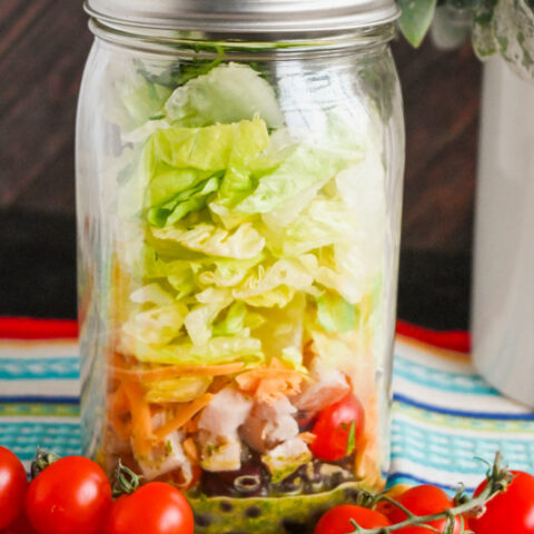 Southwest Chicken Salad + How To Make Mason Jar Salads - A Simplified Life