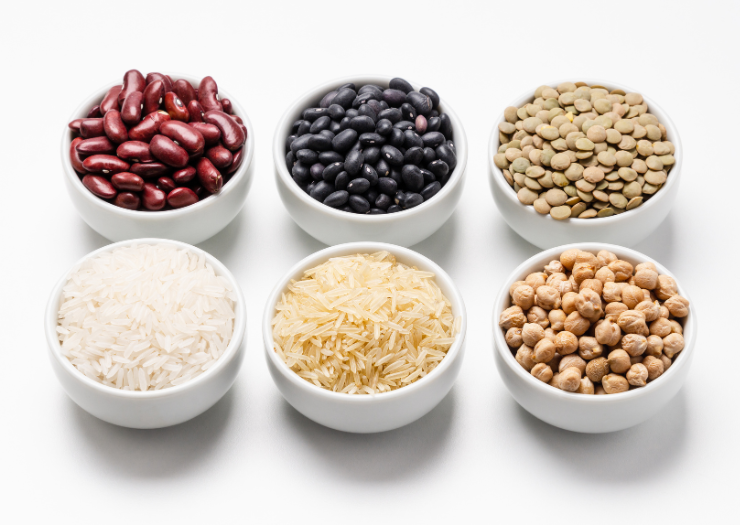 Dried rice and Beans