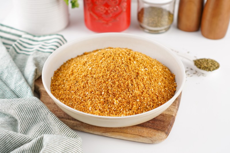 bowl of homemade shake and bake