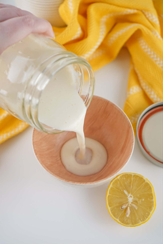 pouring buttermilk