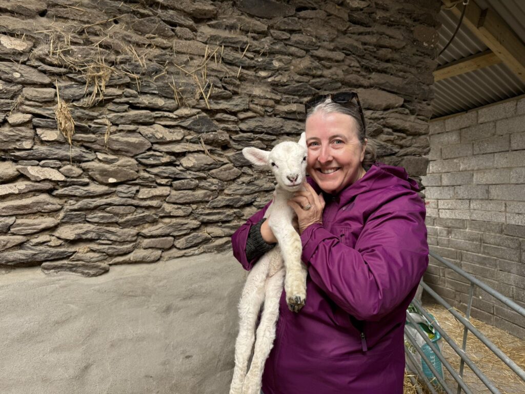 Melissa with lamb