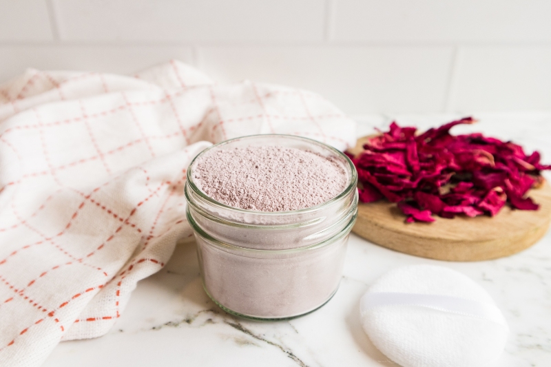 Homemade Rose Body Powder