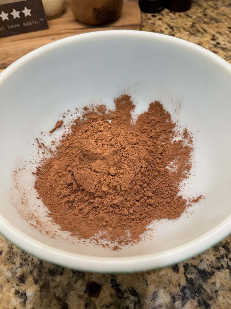 mixing homemade chocolate chips