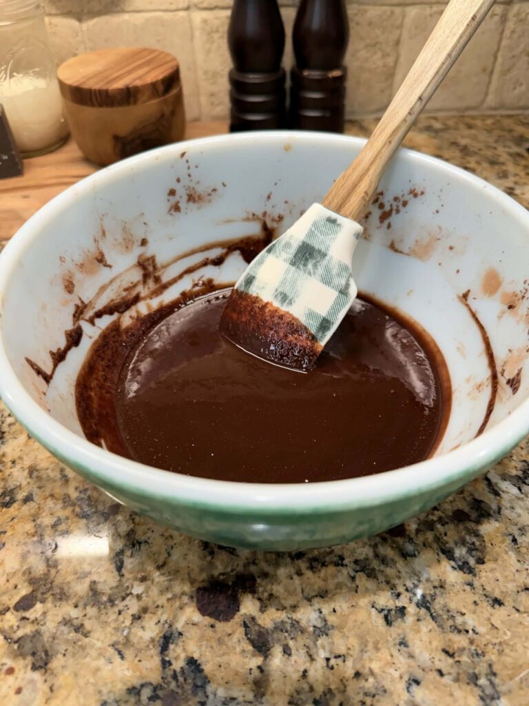 finished mixture for homemade chocolate chips
