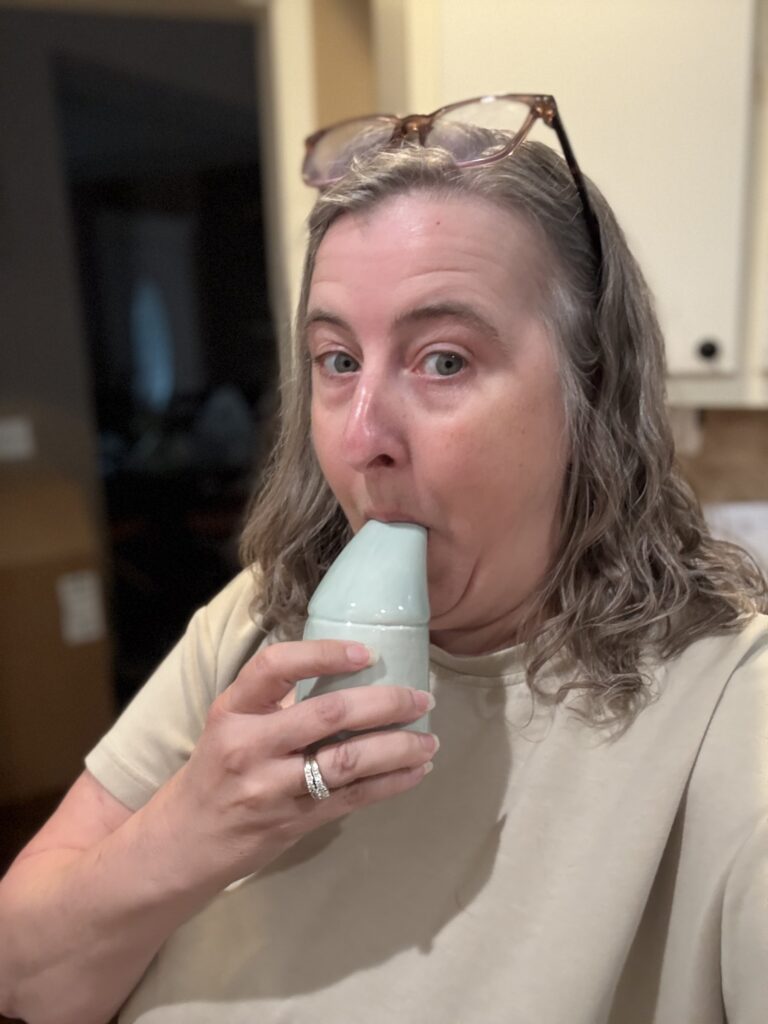 Melissa doing Halotherapy