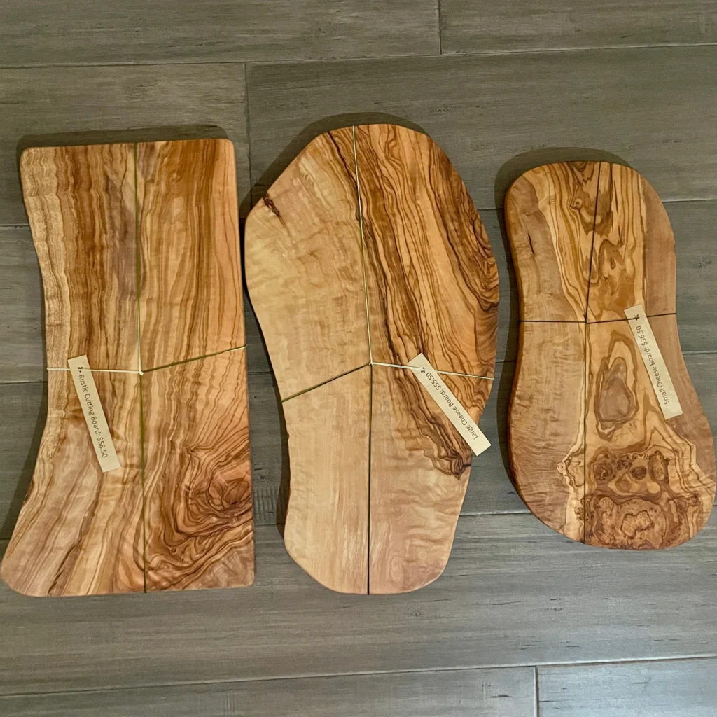 Sustainable Haus Natural OliveWood Cutting + Charcuterie Boards And Bowls