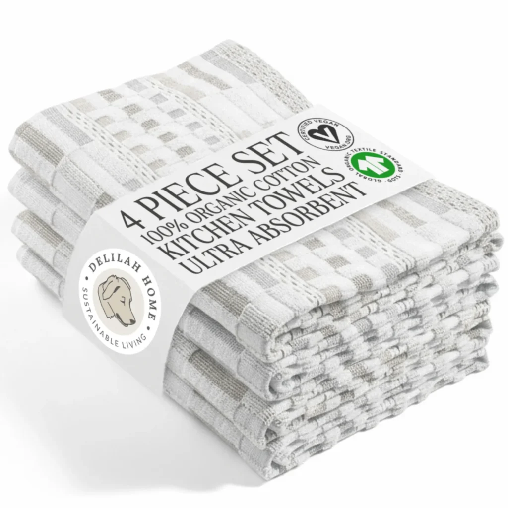 Delilah Home 100% Organic Cotton Kitchen Towels Non-Toxic Kitchen Swaps