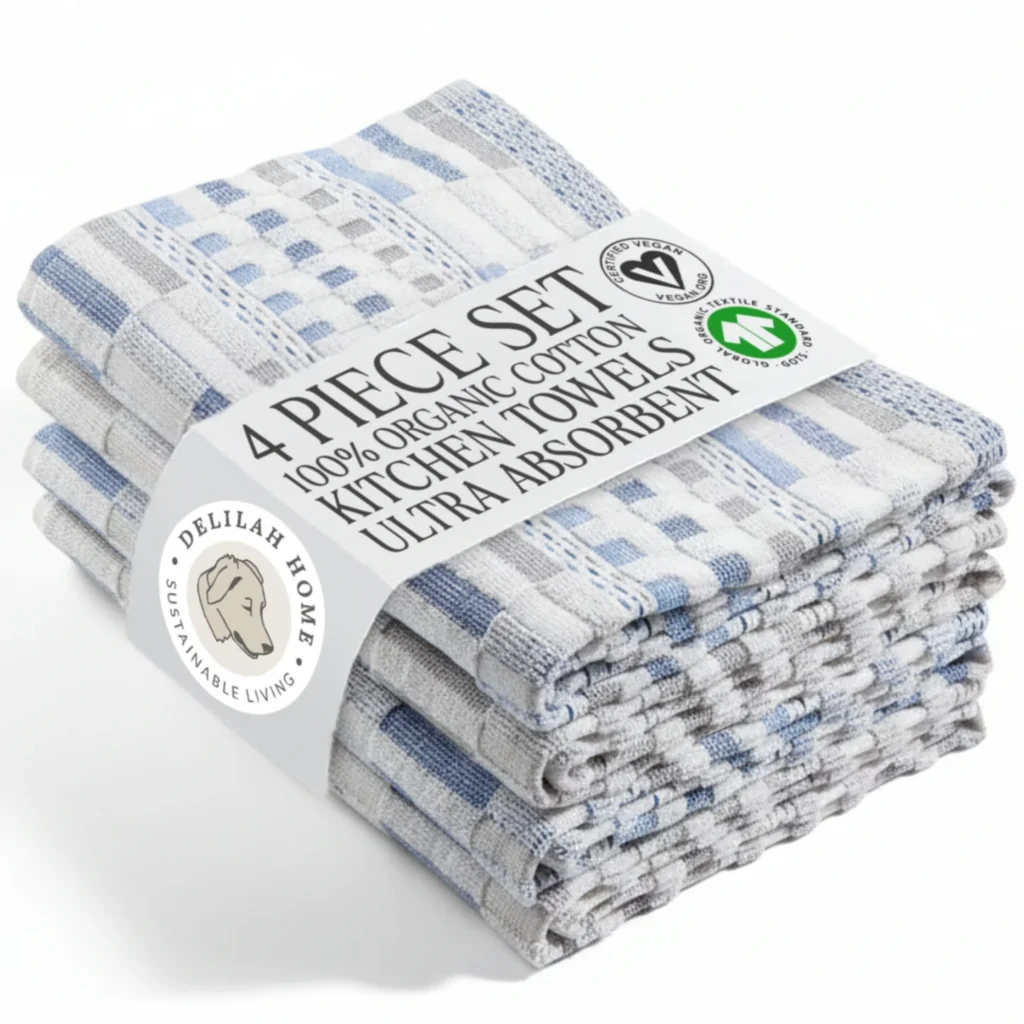 Delilah Home 100% Organic Cotton Kitchen Towels Non-Toxic Kitchen Swaps