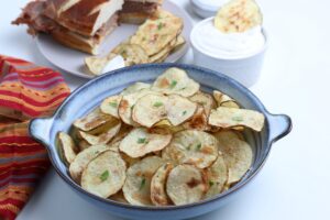 Air Fryer Potato Chips Feature Image