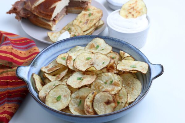 Air Fryer Potato Chips Feature Image