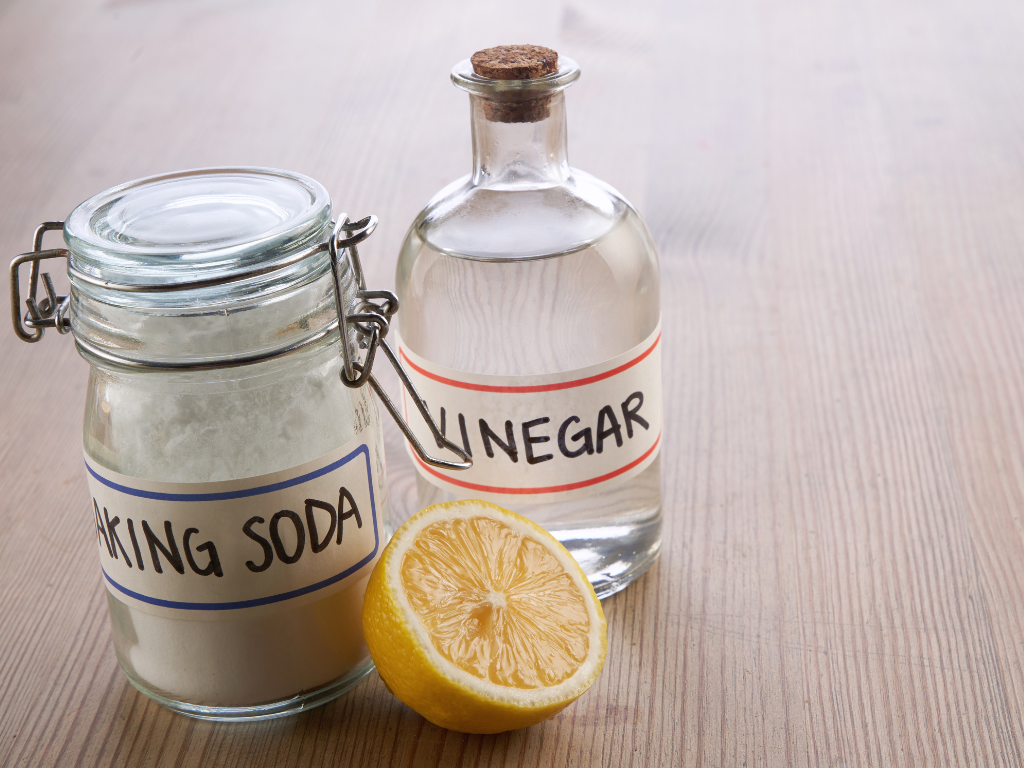 Clean a bathtub drain Baking Soda and Vinegar