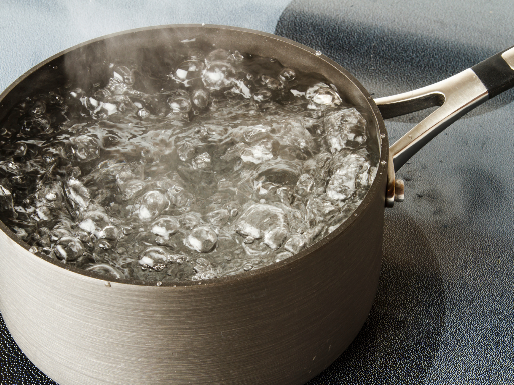 Boiling water