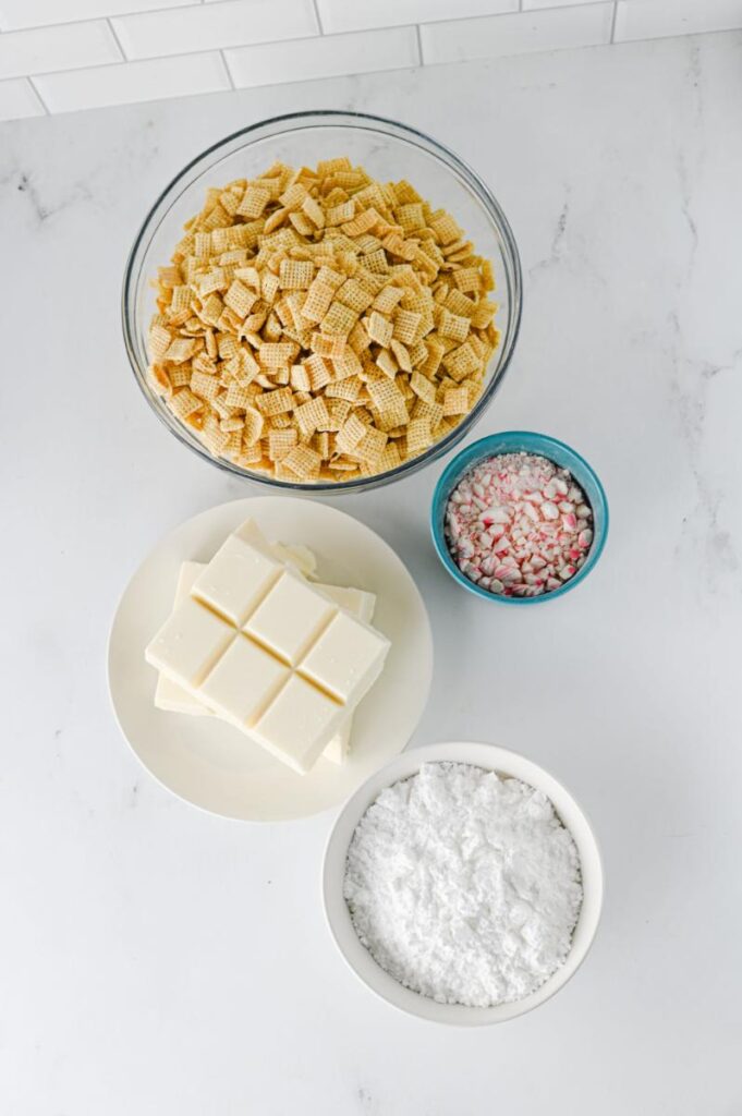 Peppermint Muddy Buddies Ingredients