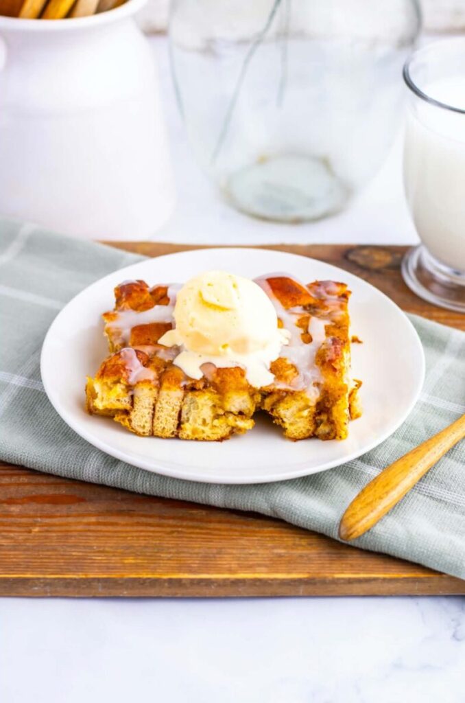 Pumpkin Cinnamon Roll Casserole