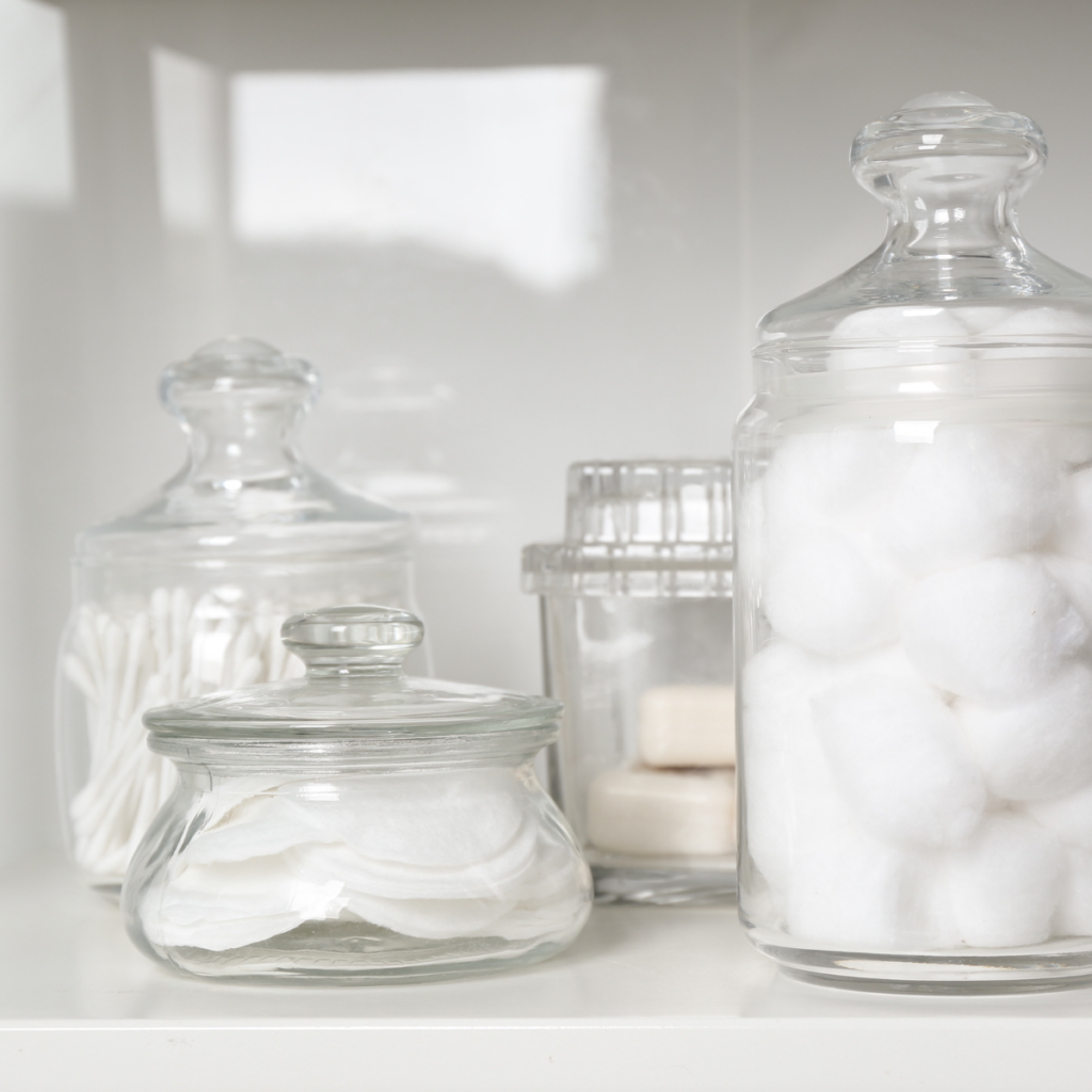 Glass in Bathroom Storage